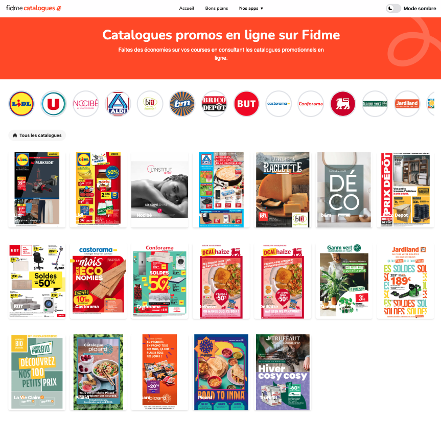 fidme catalogues